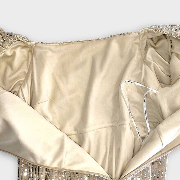 Julia Jordan Womens Dress Sz 10 Sequin Puff-Sleeve‎ Velvet Sheath Dress Wedding - Picture 14 of 14